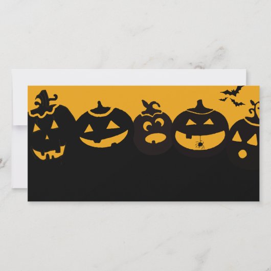 griezelige pompoenen feestdagenkaart (Voorkant)