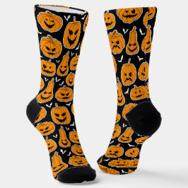 Griezelige pompoenen patroon Halloween Sokken
