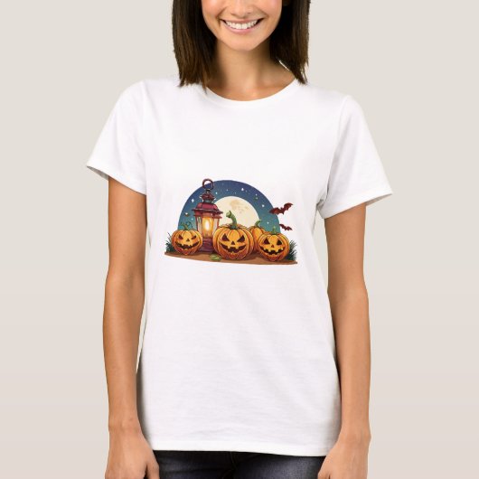 Griezelige pompoenen t-shirt (Voorkant)