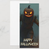 Griezelige Pompoenkop Halloween Scène (Voorkant / Achterkant)