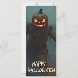 Griezelige Pompoenkop Halloween Scène