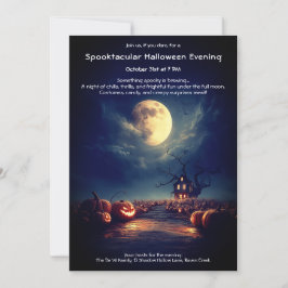 Griezelige Pompoenveld Halloween Feest Uitnodiging