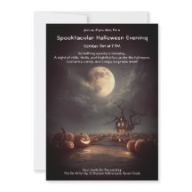 Griezelige Pompoenveld Halloween Feest Uitnodiging
