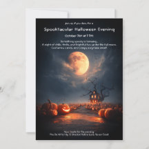 Griezelige Pompoenveld Halloween Feest Uitnodiging