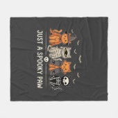 Griezelige Poot Halloween Kat Kostuum Vector Ontwe Fleece Deken (Voorkant (Horizontaal))
