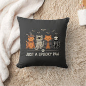 Griezelige Poot Halloween Kat Kostuum Vector Ontwe Kussen (Deken)