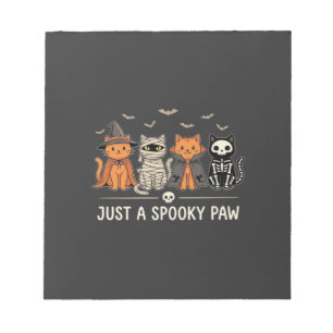 Griezelige Poot Halloween Kat Kostuum Vector Ontwe Notitieblok