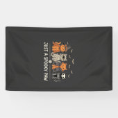 Griezelige Poot Halloween Kat Kostuum Vector Ontwe Spandoek (Horizontaal)