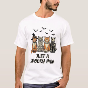 Griezelige Poot Halloween Katten Vintage Shirt Ont