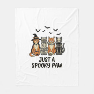 Griezelige Poot Halloween Katten Vintage Shirt Ont Fleece Deken