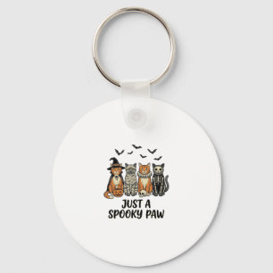 Griezelige Poot Halloween Katten Vintage Shirt Ont Sleutelhanger