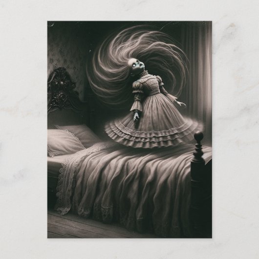 Griezelige pop horror briefkaart (Voorkant)