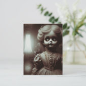 Griezelige pop horror briefkaart (Staand voorkant)