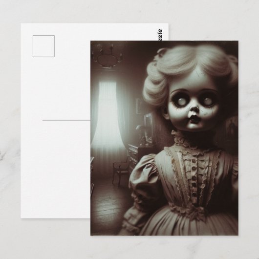 Griezelige pop horror briefkaart (Voorkant / Achterkant)