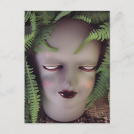 Griezelige pop varenplanter briefkaart