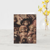 Griezelige  poppen gekleed in roze kaart (Gele Bloem)