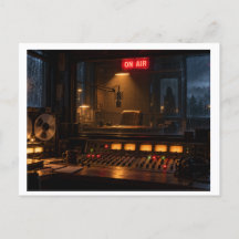 Griezelige Radiozender Ansichtkaart - Vintage Horr