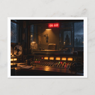 Griezelige Radiozender Ansichtkaart - Vintage Horr Briefkaart