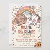 Griezelige Retro Geest Halloween 3e Verjaardag Kaart (Voorkant)