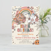 Griezelige Retro Geest Halloween 3e Verjaardag Kaart (Staand voorkant)