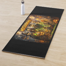 Griezelige robot Halloween yogamat de