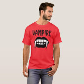 Griezelige Rode Vampier Halloween T-shirt (Voorkant volledig)