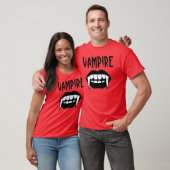 Griezelige Rode Vampier Halloween T-shirt (Unisex)