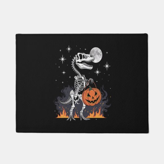 Griezelige Saurus Halloween Dinosaur Deurmat (Voorkant)