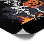 Griezelige Saurus Halloween-dinosaurus Poster (Hoek)