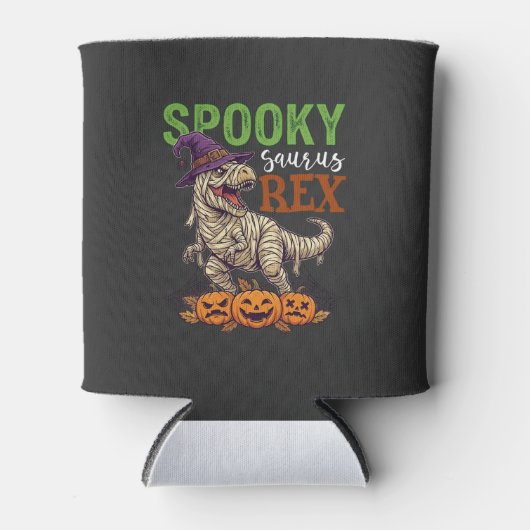 Griezelige Saurus Rex Mummie Dinosaurus Heksenhoed Blikjeskoeler (Voorkant)