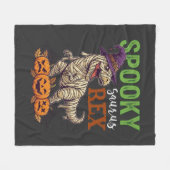 Griezelige Saurus Rex Mummie Dinosaurus Heksenhoed Fleece Deken (Voorkant (Horizontaal))