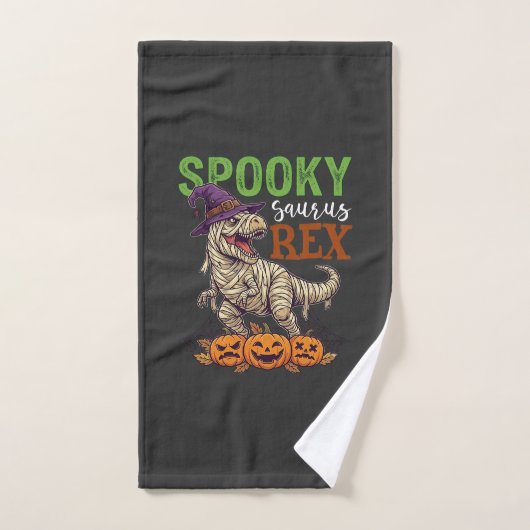 Griezelige Saurus Rex Mummie Dinosaurus Heksenhoed Handdoek (Handdoek)