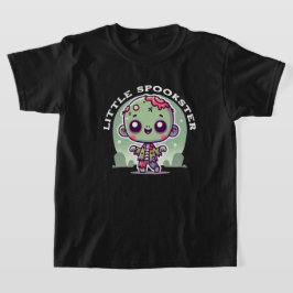 Griezelige, schattige zombie loopt op een begraafp t-shirt