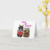 Griezelige Schattigee Groeten van Krampus Kaart (Gele Bloem)