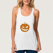 griezelige Schattigee Halloween pompoen Tanktop (Voorkant)