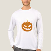 griezelige Schattigee Halloween pompoen Tri-Blend Shirt (Voorkant volledig)