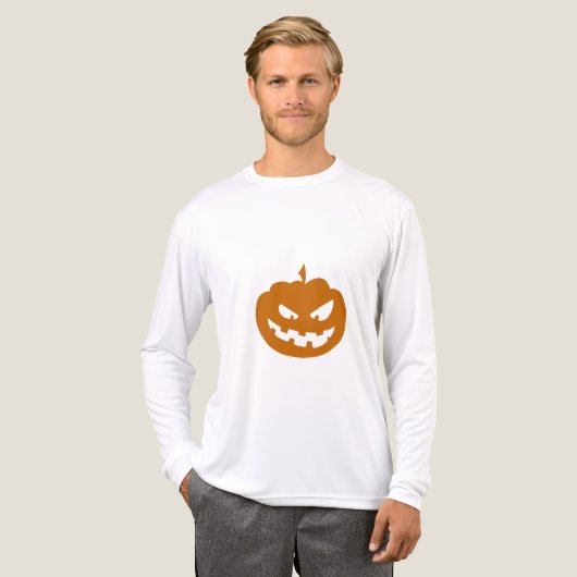 griezelige Schattigee Halloween pompoen Tri-Blend Shirt (Voorkant)