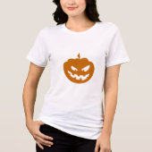 griezelige Schattigee Halloween pompoen Tri-Blend Shirt (Voorkant)
