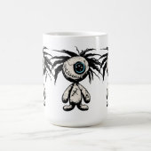 Griezelige Schattigee Voodoo Doll Illustratie Koffiemok (Center)