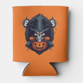 Griezelige schedel en pompoenen Halloween Blikjeskoeler (Voorkant)