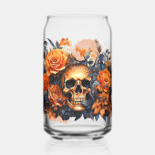 Griezelige Schedel Halloween Bedrukte Glazen Bus (Links)