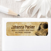  griezelige schedel Halloween Etiket (Insitu)