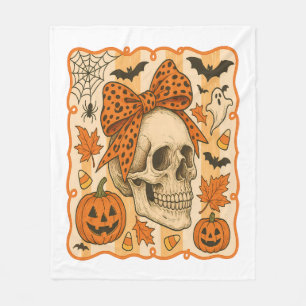 Griezelige Schedel Halloween Fleece Deken
