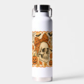 Griezelige Schedel Halloween Waterfles (Voorkant)