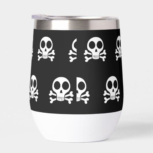 griezelige schedel op een zwarte achtergrond (Rechts)