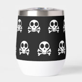 griezelige schedel op een zwarte achtergrond (Voorkant)