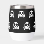 griezelige schedel op een zwarte achtergrond (Achterkant)