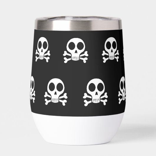 griezelige schedel op een zwarte achtergrond (Achterkant)