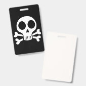 griezelige schedel op een zwarte achtergrond badge (Voor- en achterkant)