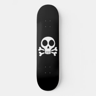griezelige schedel op een zwarte achtergrond persoonlijk skateboard